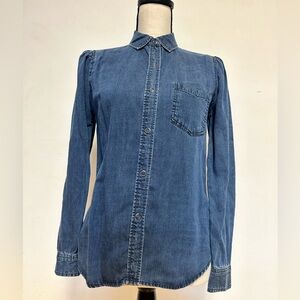 Rails snap front denim long sleeve shirt